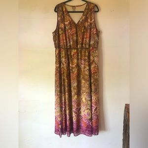 Chico’s Women’s 16 Paisley Sundress Party Beach Wedding Boho Romantic Prairie